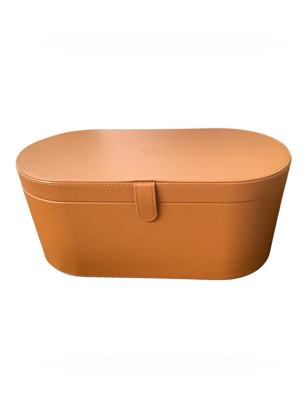 Authentic Dyson Hair Styler Storage Presentation Case - Tan Leather